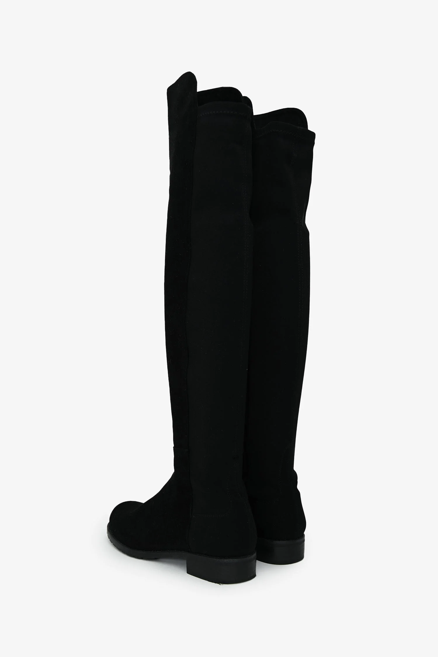Stuart Weiztman Black Suede Knee High Boots Size 5.5 - Image 4