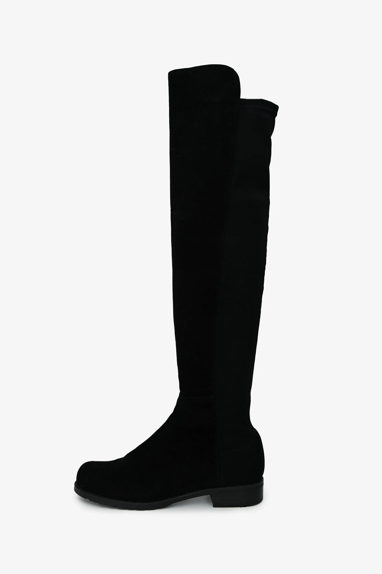 Stuart Weiztman Black Suede Knee High Boots Size 5.5 - Image 5
